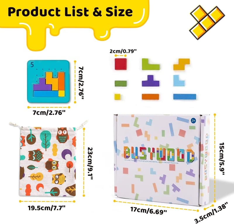 STEM Wooden Puzzles for Kids, Parent-Child Interactive Toy