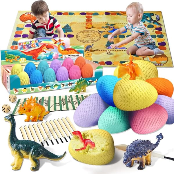 Dinosaur Fossil Egg Excavation Kit - STEM Toy for Ages 5-13