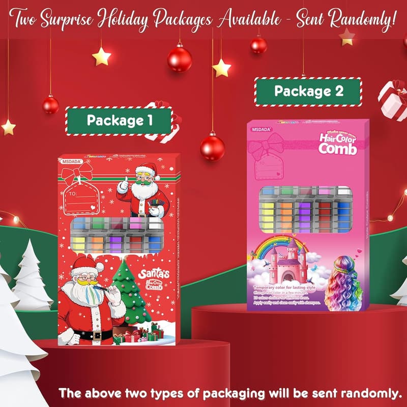 Hair Chalk Makeup Kit for Kids - 10 Colors Temporary Dye