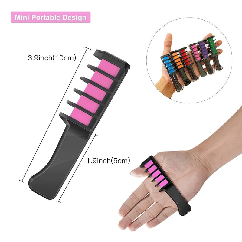 Hair Chalk Makeup Kit for Kids - 10 Colors Temporary Dye