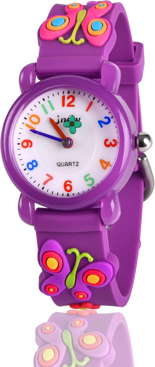 3D Cartoon Waterproof Toddler Watch for Girls, Ages 3-8