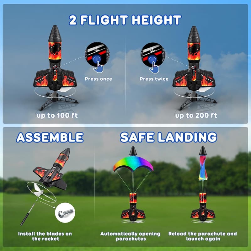 Model Rocket Launch Set - Ultra-high Flying Toy for Kids 8-12