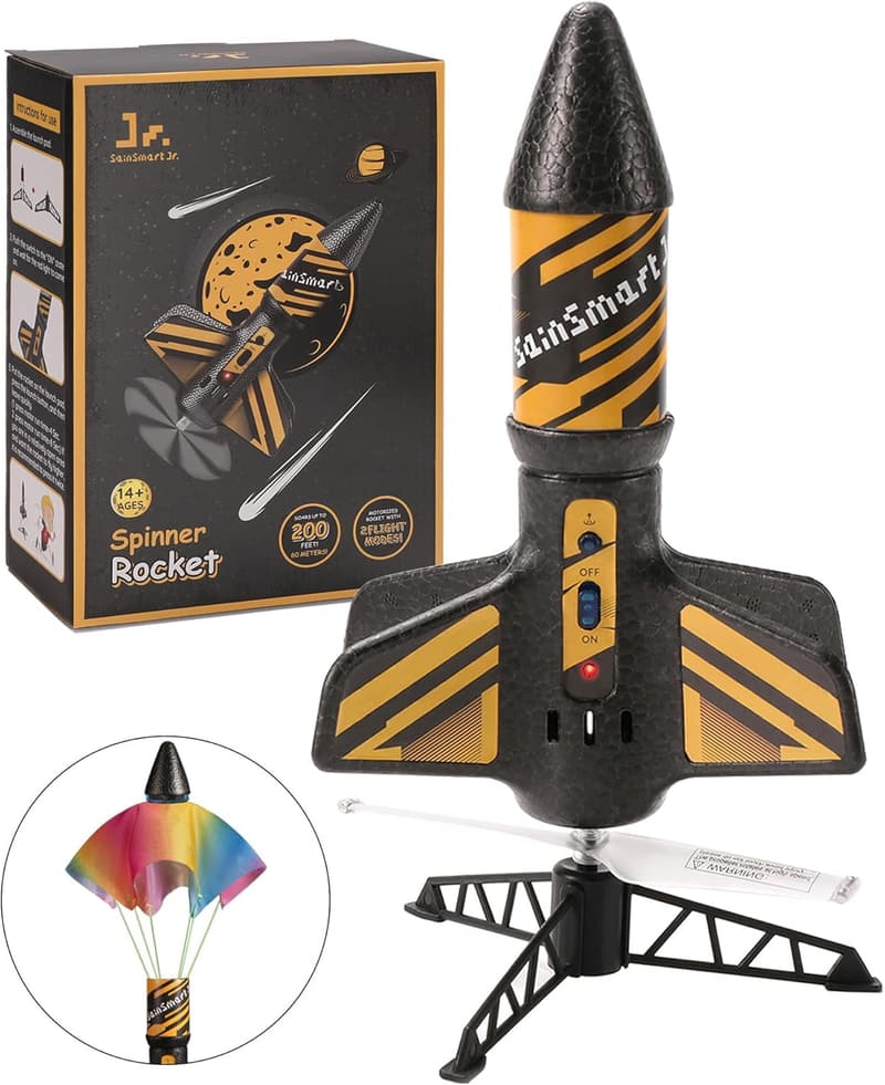 Motorized Air Rocket Launcher for Kids - 200 ft Altitude