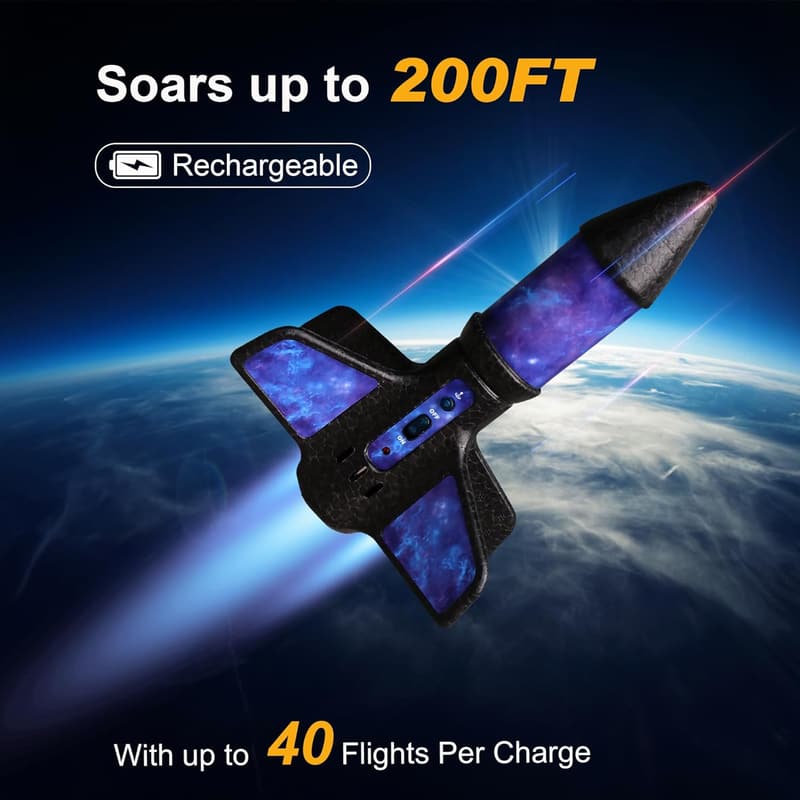 Electric Flying Rocket Launcher Toy for Kids, Ages 8-12