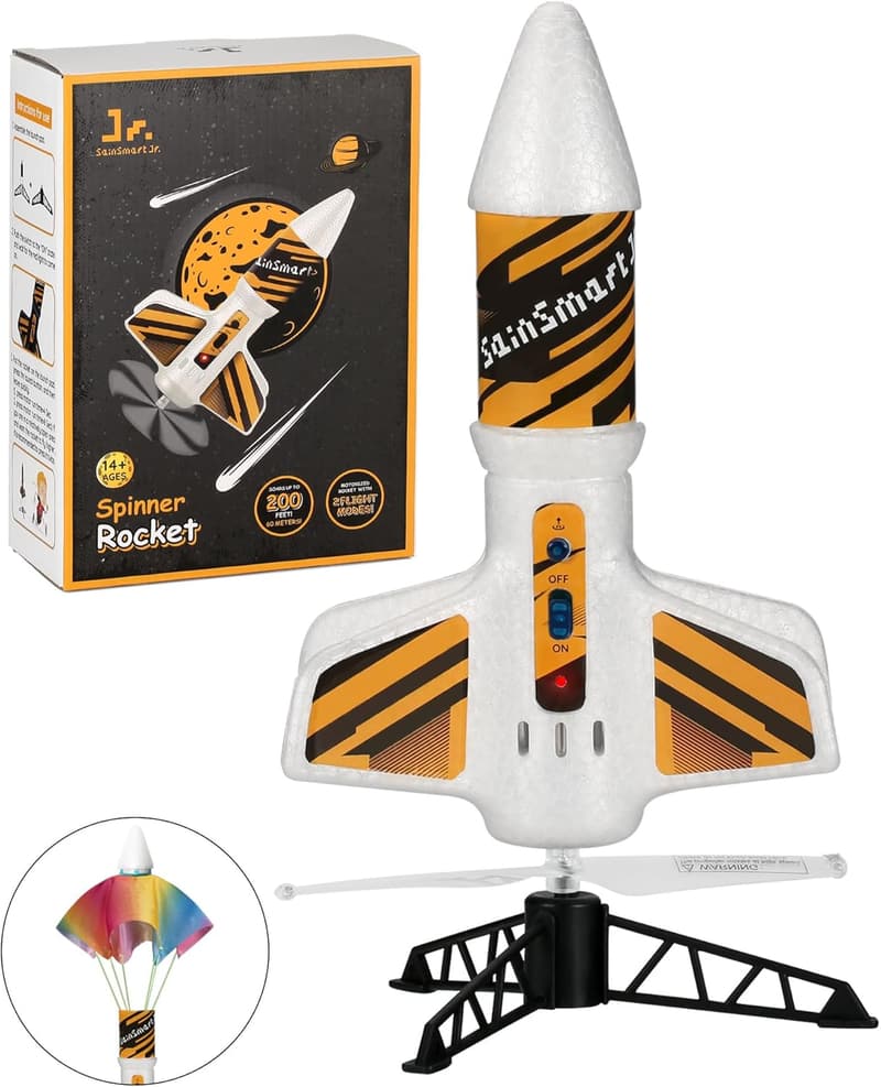 Motorized Rocket Launcher for Kids - Launches Up to 200 ft