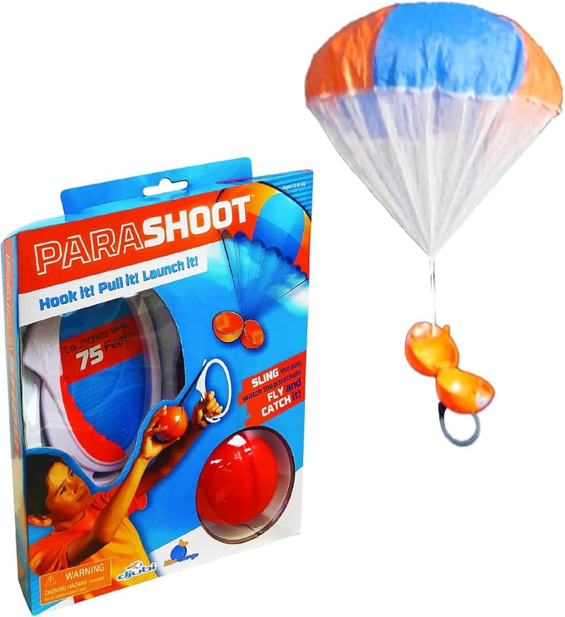 Outdoor Parachute Ball Launcher Toy for Family Fun Ages 8+