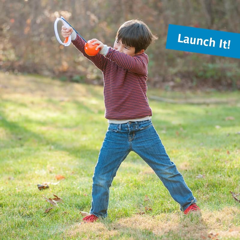 Outdoor Parachute Ball Launcher Toy for Family Fun Ages 8+