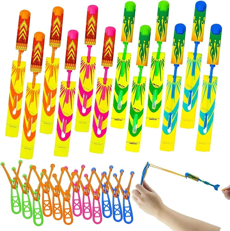 Birthday Party Slingshot Rocket Launchers - Parachute Toys for Kids