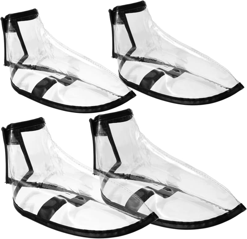 Waterproof Plastic Barber Shoe Covers - 2 Pairs