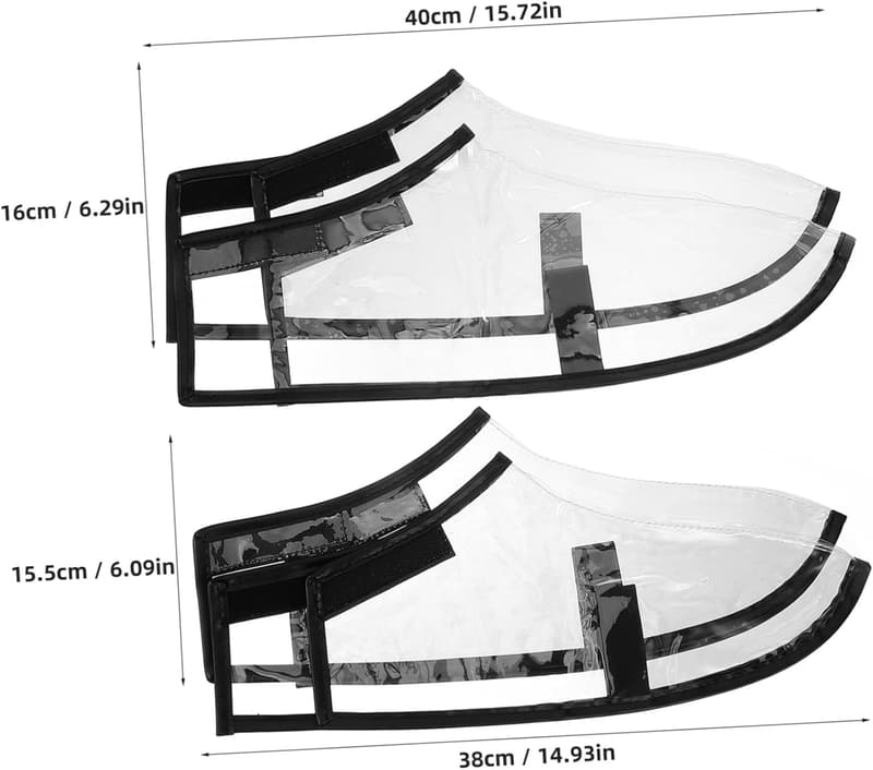 Waterproof Plastic Barber Shoe Covers - 2 Pairs