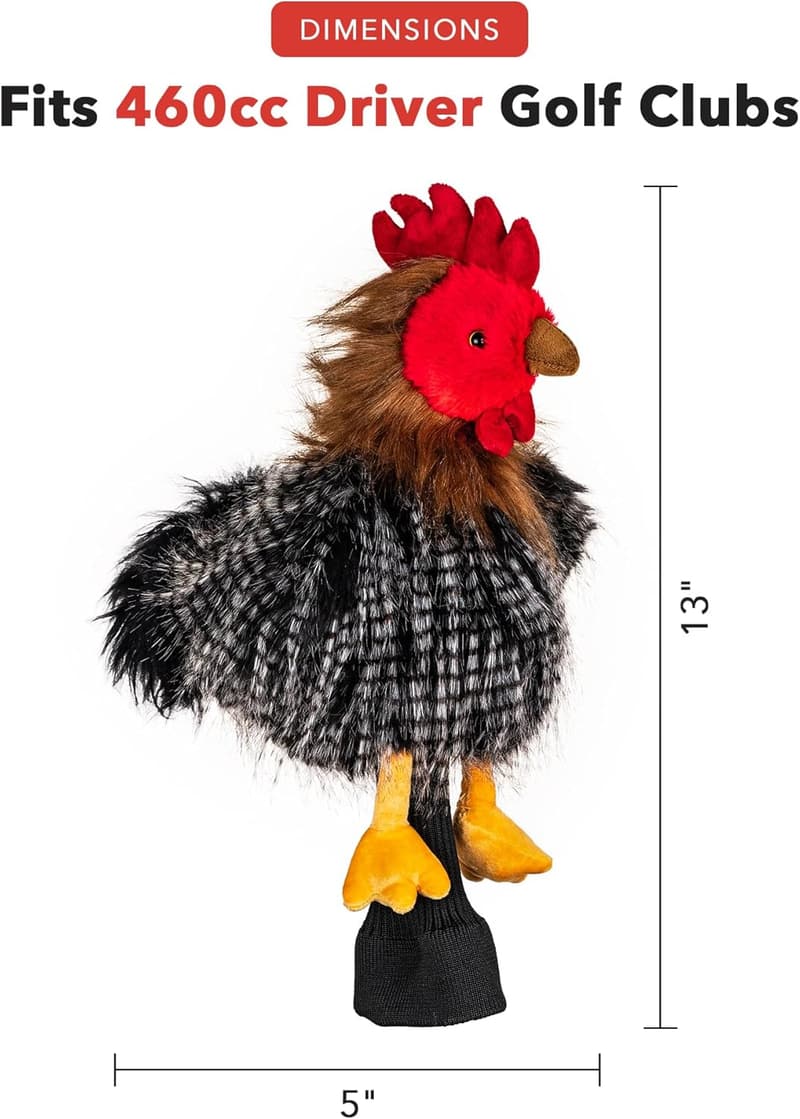 Chicken Headcovers - Black/Gray/Red Set