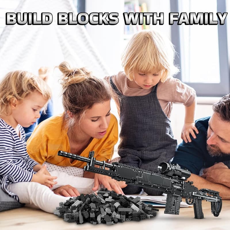 DIY Sniper Model Gun Set - 1468PCS Building Blocks for Ages 8+