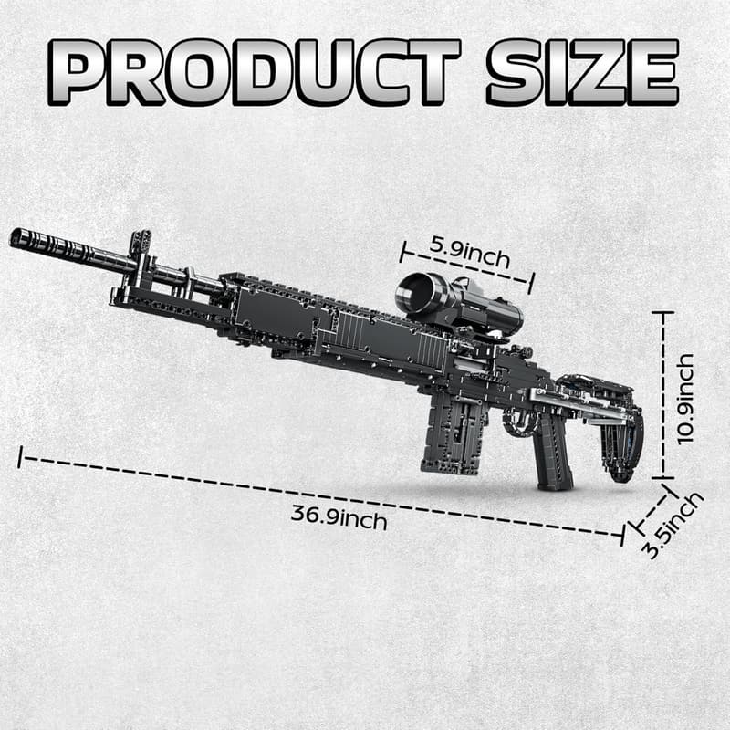 DIY Sniper Model Gun Set - 1468PCS Building Blocks for Ages 8+