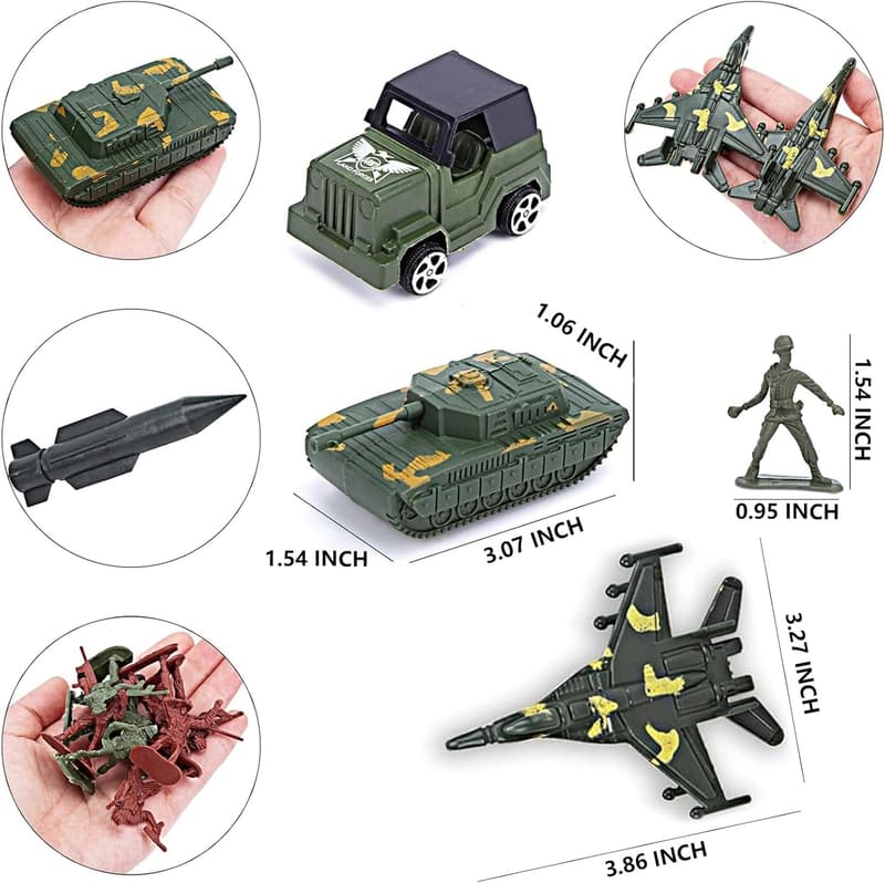 Army Men Military Playset with 307 Toy Soldiers & Vehicles
