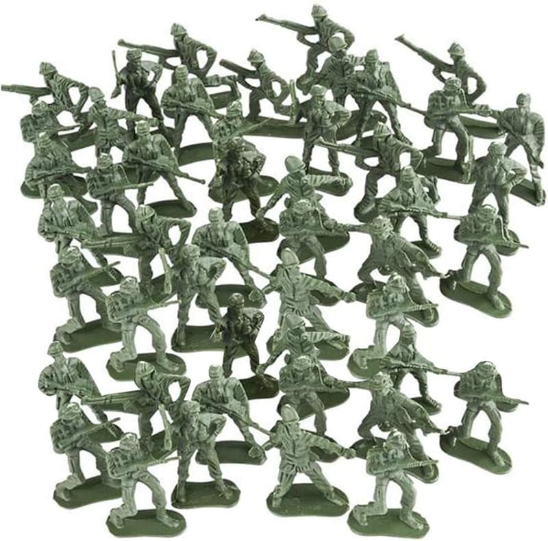 Bulk Pack of 144 Green Army Men Toy Soldiers - Fun Gift for Kids