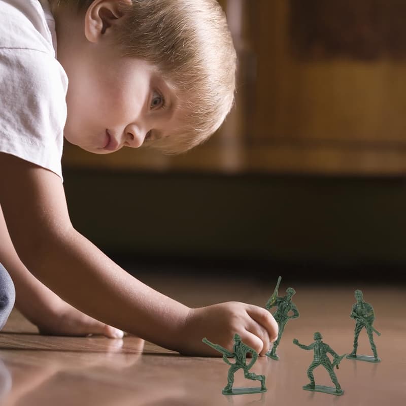 Bulk Pack of 144 Green Army Men Toy Soldiers - Fun Gift for Kids