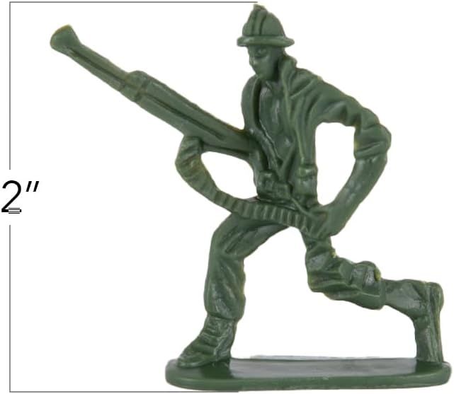 Bulk Pack of 144 Green Army Men Toy Soldiers - Fun Gift for Kids