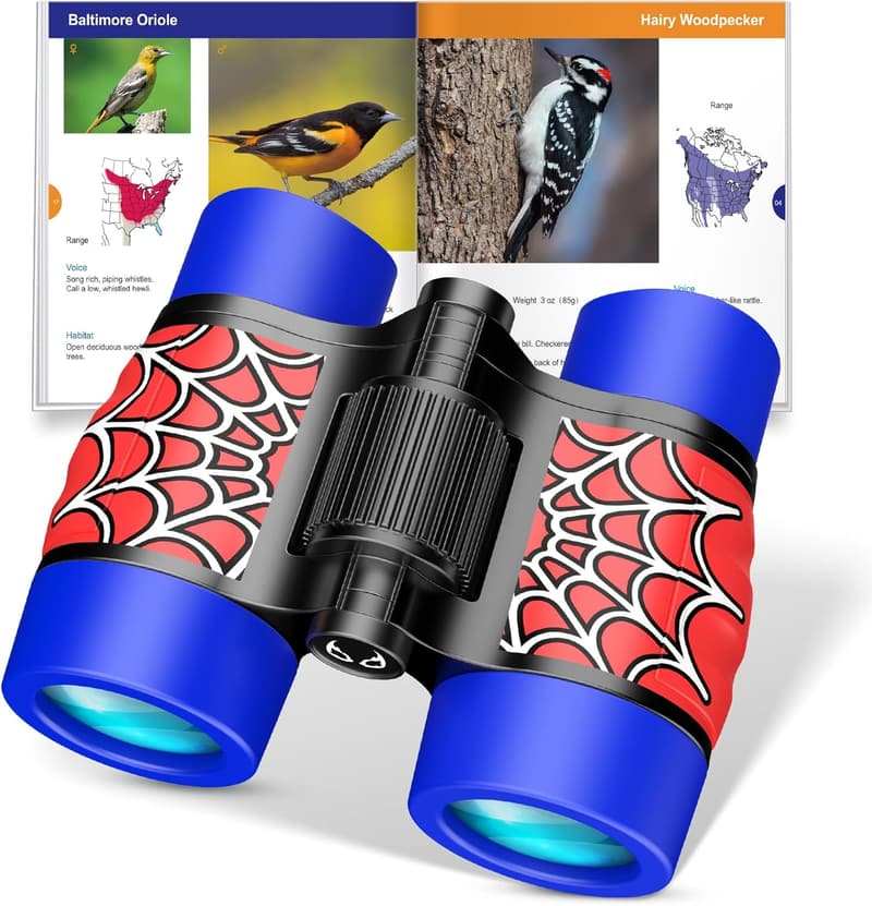 Kids' Binoculars with Bird Watching Guide - Ages 3-8 Adventure Toy