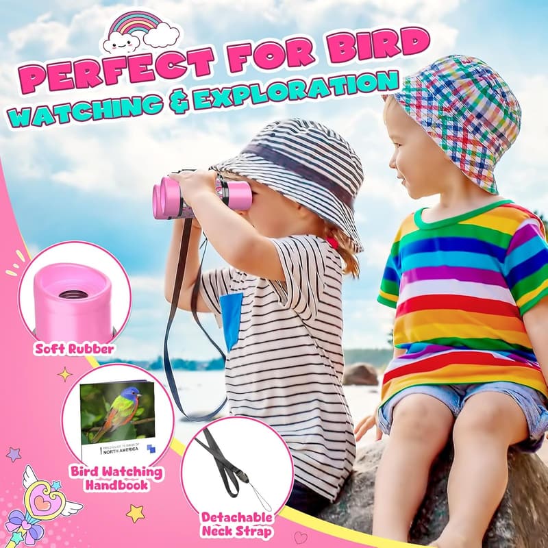 Pink Unicorn Binoculars for Kids - Adventure Toy for Ages 3-6