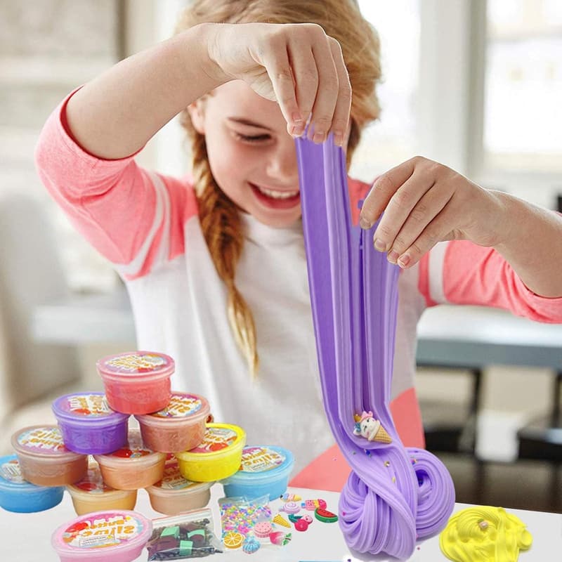 Butter Slime Kit - 11 Pack Non-Sticky Fidget Toys for Kids