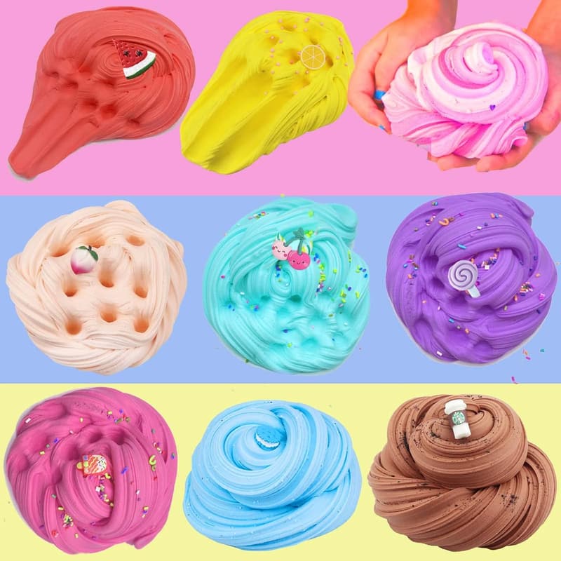 Butter Slime Kit - 11 Pack Non-Sticky Fidget Toys for Kids