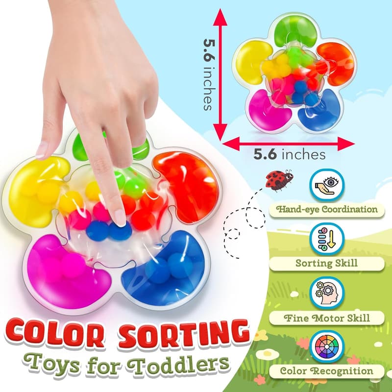 Montessori Color Sorting Toy for Toddlers - Educational Sensory Game