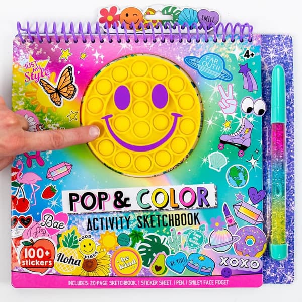 Creative Fidget Sketchbook Set for Kids with Stickers