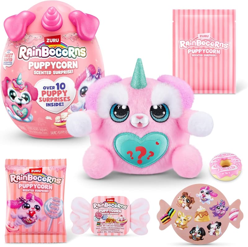 Puppycorn Schnauzer Surprise Plush Toy for Girls
