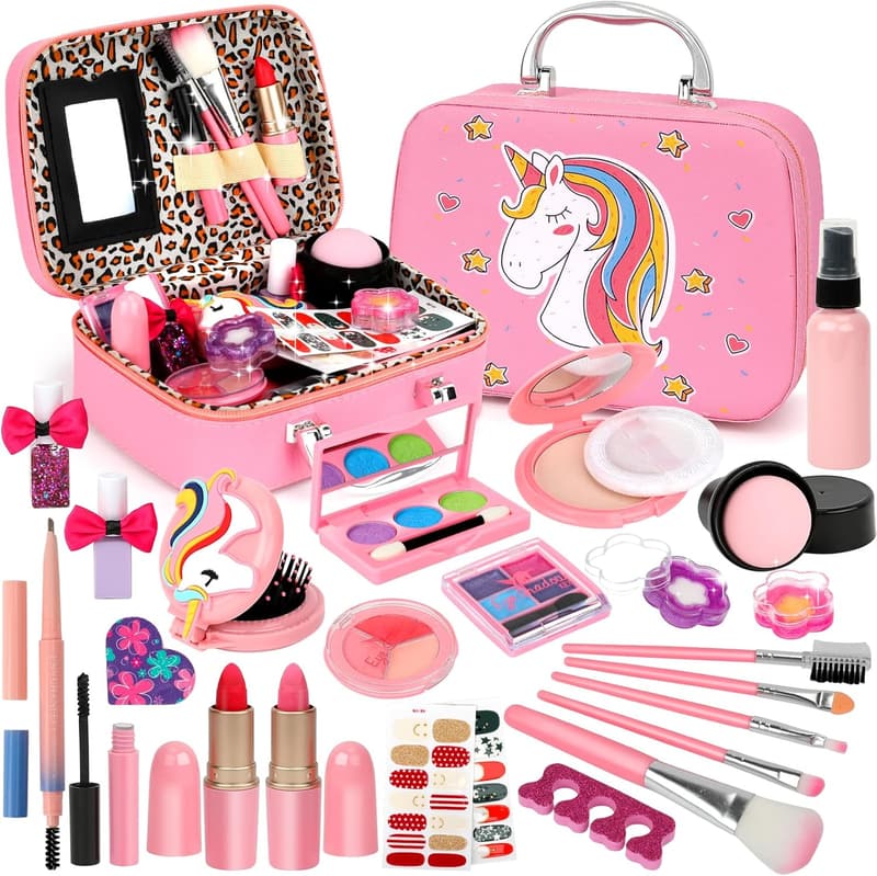 Kids Makeup Kit for Girls – Washable Real Makeup Set