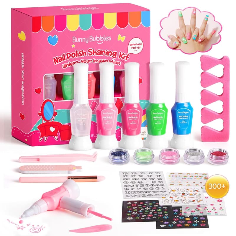 Kids Nail Polish Set - Birthday Gift for Girls Age 7-12
