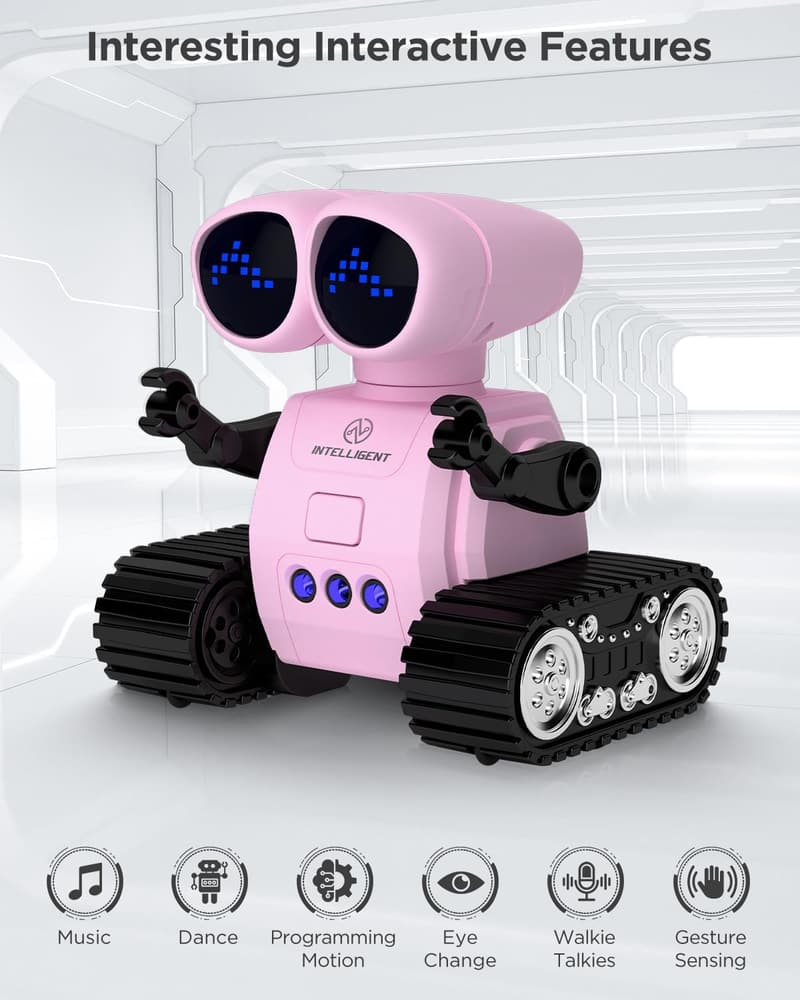 Rechargeable Remote Control Robot Toy with Walkie Talkies for Kids