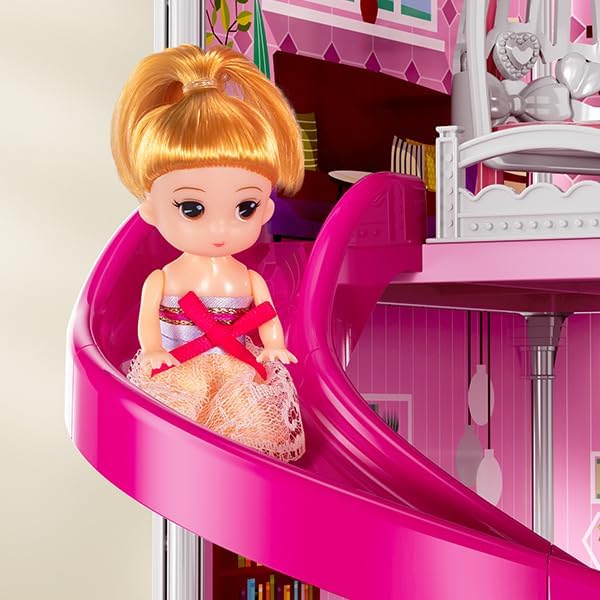 DIY Pretend Playset with Dolls & Accessories for Girls 2-7