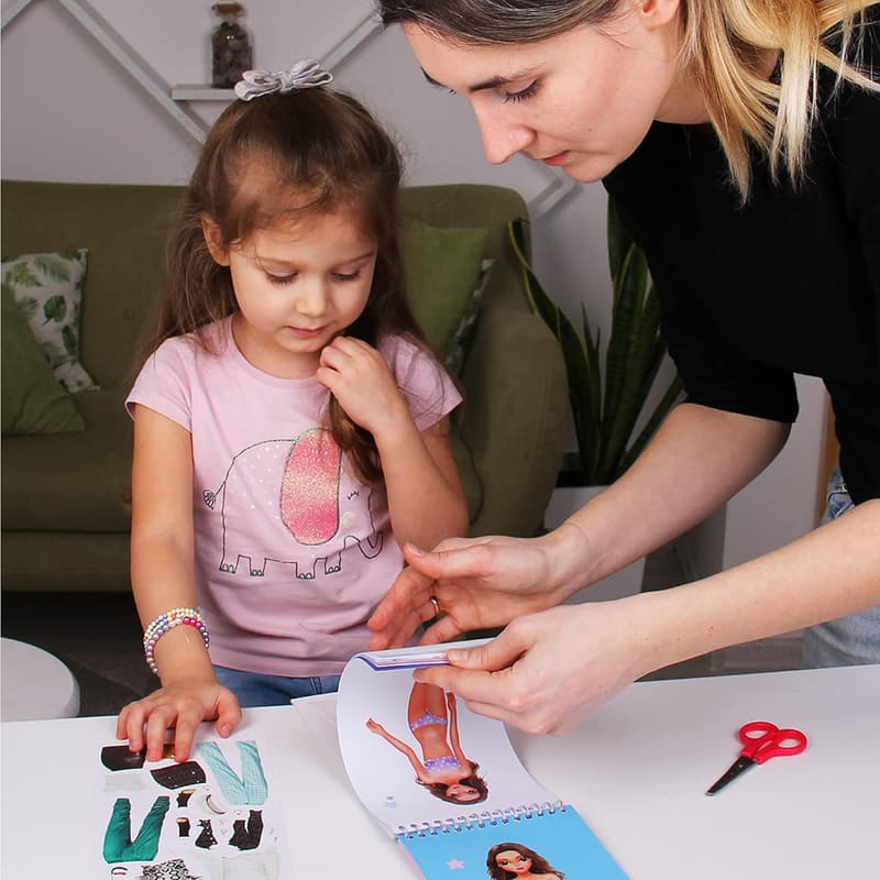 Girls' Fashion Design Sticker Activity Book for Ages 5+