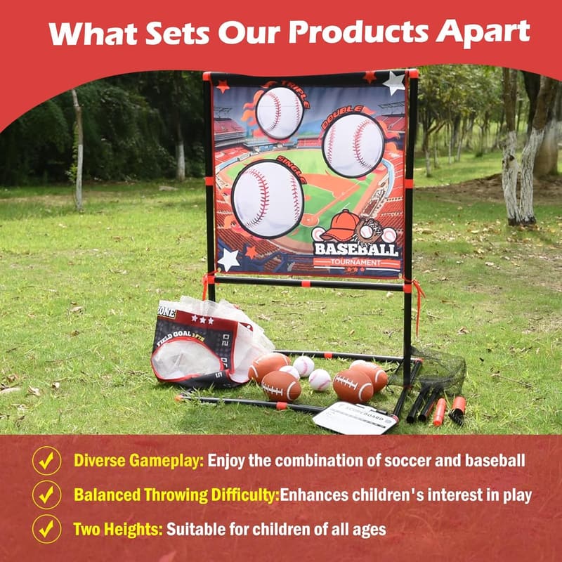Kids' Football Toss Game – Outdoor Fun for Ages 3-8