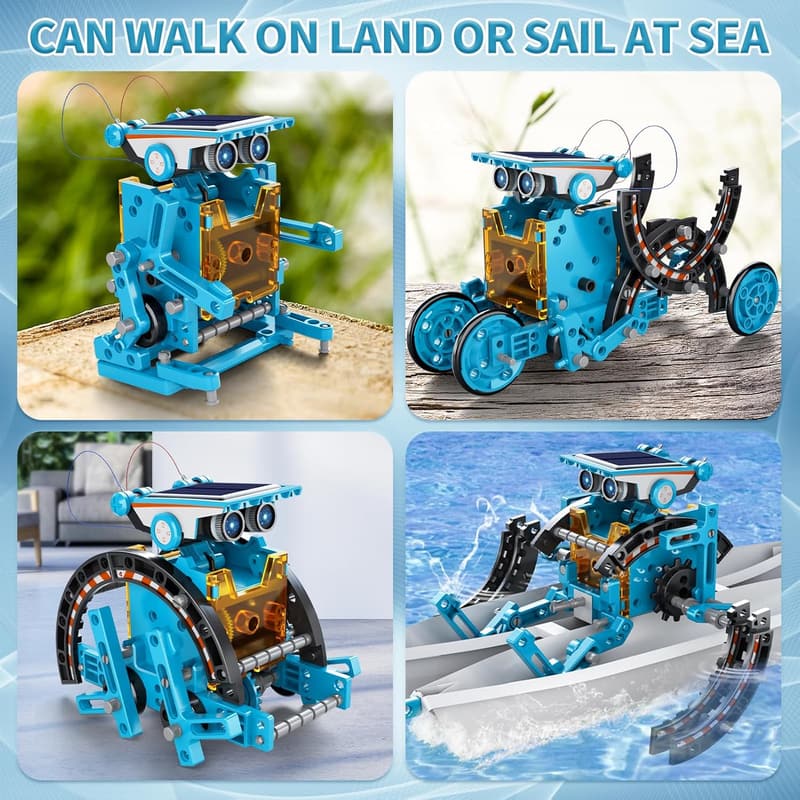 STEM 12-in-1 Solar Robot Building Kit for Kids Ages 8-14