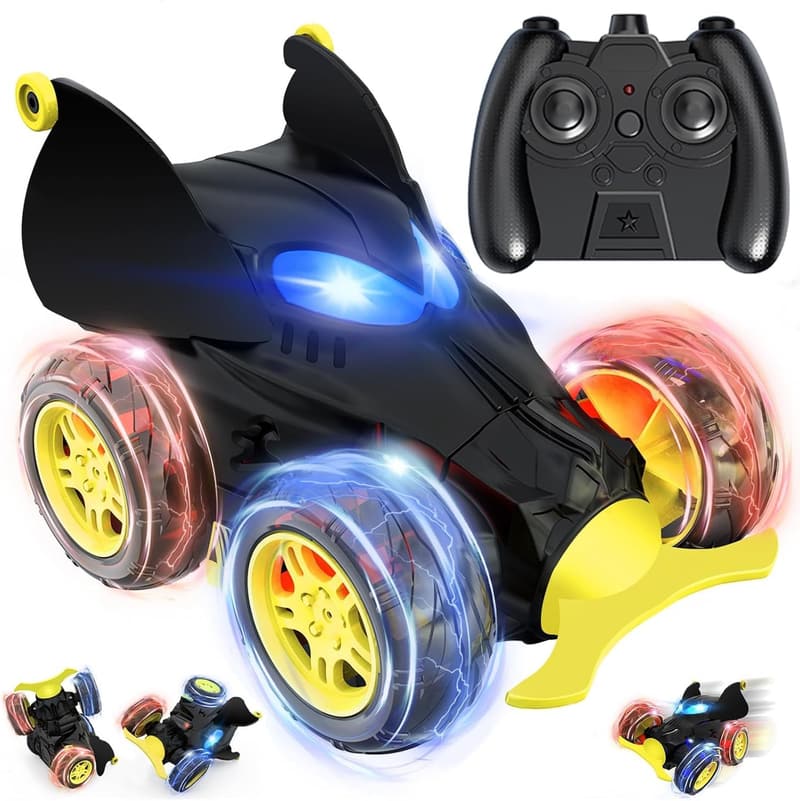 360° Rotating 4WD RC Stunt Car for Boys, LED Lights
