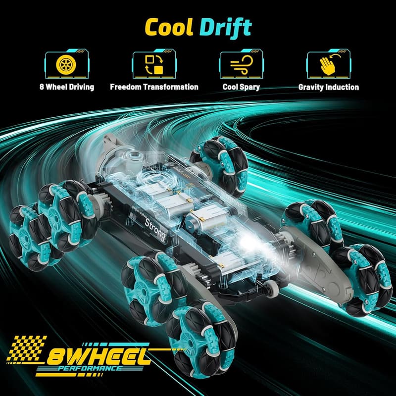 Remote Control Stunt Car for Boys 8-13 - 360° Rotating Drifter
