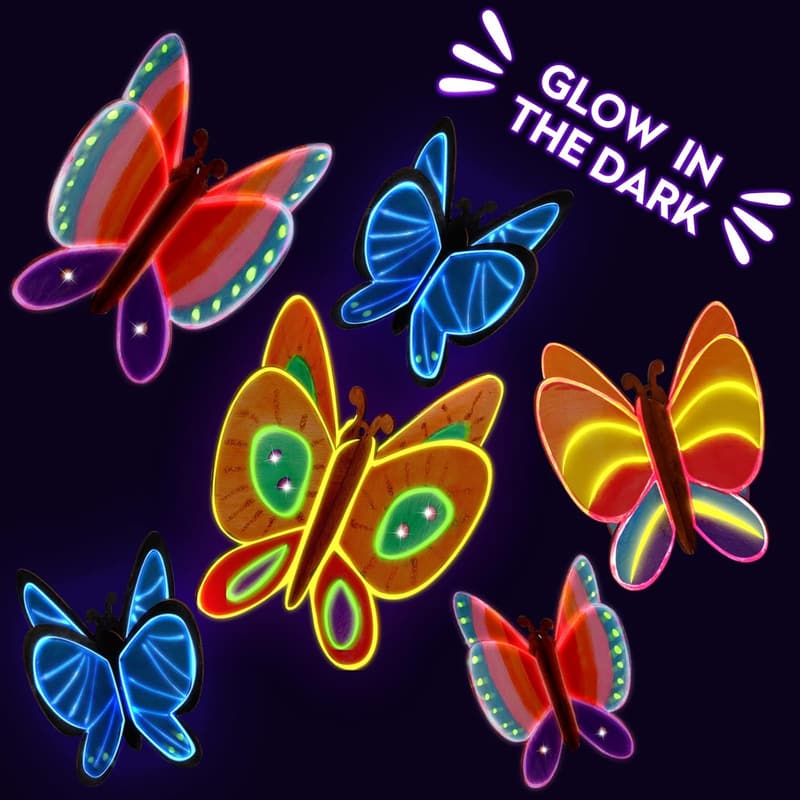Glow in the Dark Butterfly Painting Kit for Kids Ages 6-12