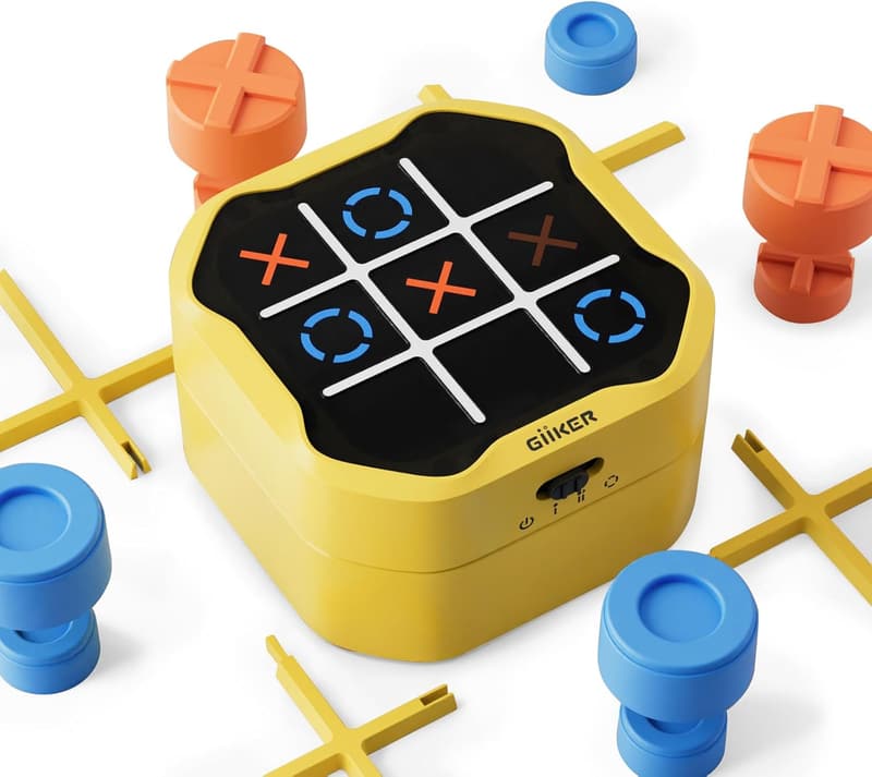 Portable 3-in-1 Tic Tac Toe Handheld Game for Kids & Adults