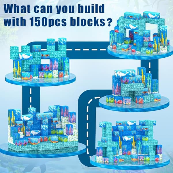 STEM Magnetic Building Blocks - 150PCS Toddler Sensory Toy