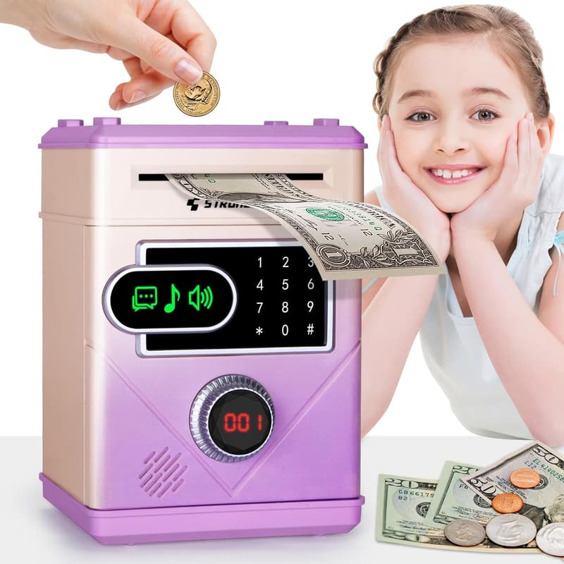 Kids' Touchscreen Piggy Bank - Electronic Money Saving Box