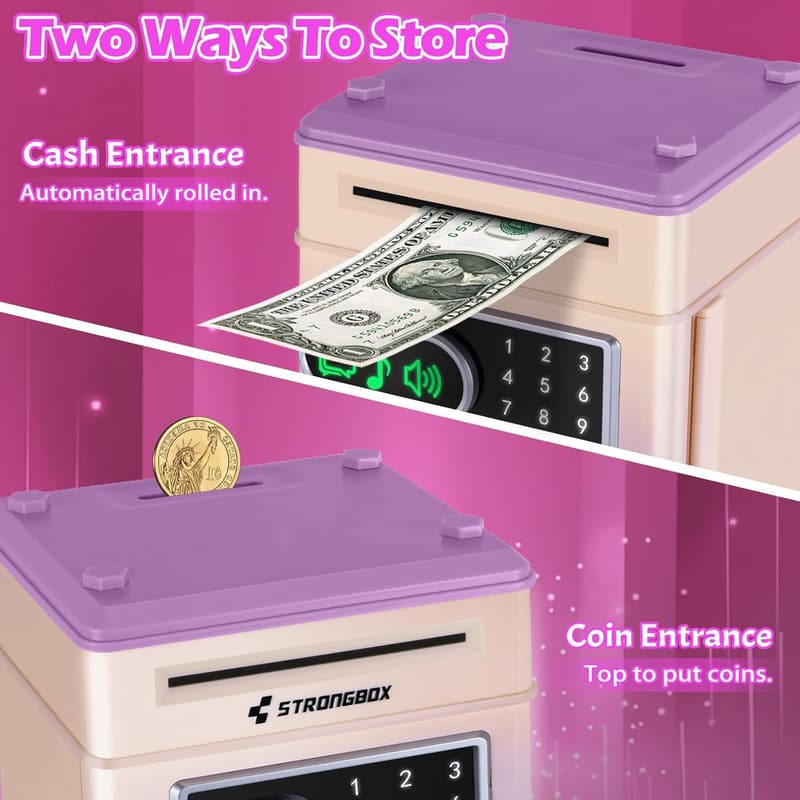 Kids' Touchscreen Piggy Bank - Electronic Money Saving Box