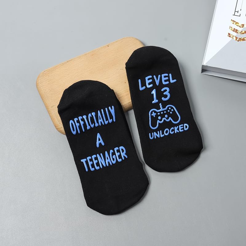 13th Birthday Gamer Socks for Boys & Girls - Funny Design