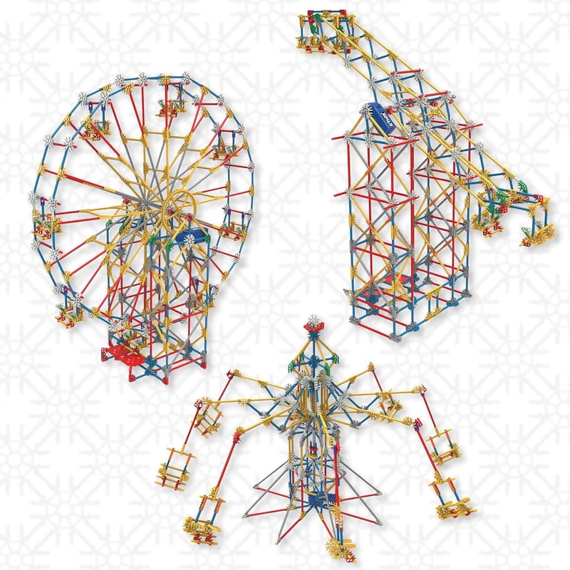K'NEX 3-in-1 Motorized Amusement Park Building Set for Kids