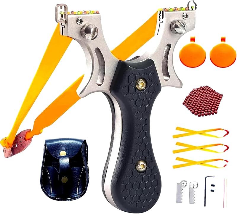 Premium Pocket-Sized Slingshot for Adults