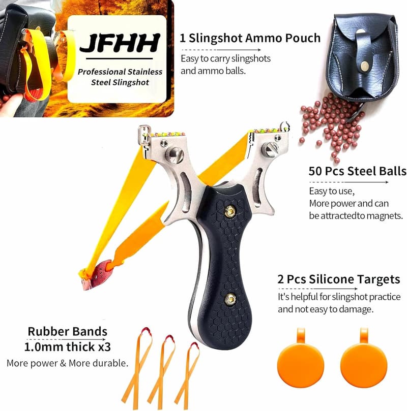 Premium Pocket-Sized Slingshot for Adults
