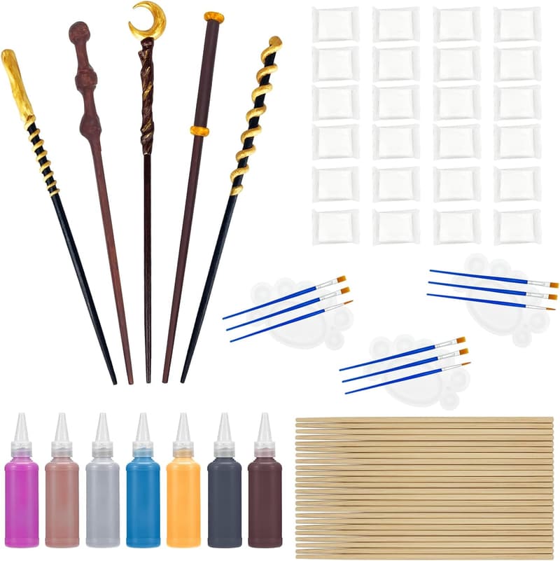 DIY 67-Piece Magic Wand Craft Kit for Kids' Birthday Party