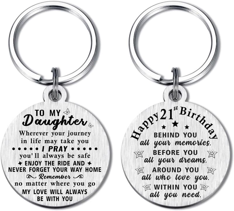 21st Birthday Keychain for Men & Women, Born in 2004