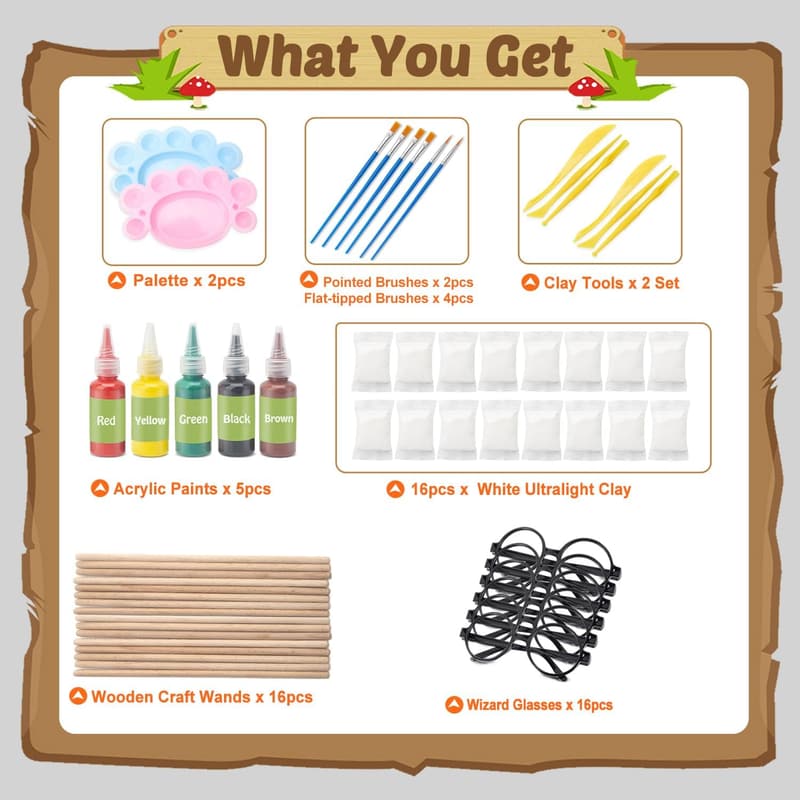 Magic Wand Making Kit - 63 PCS Art Craft Set for Kids