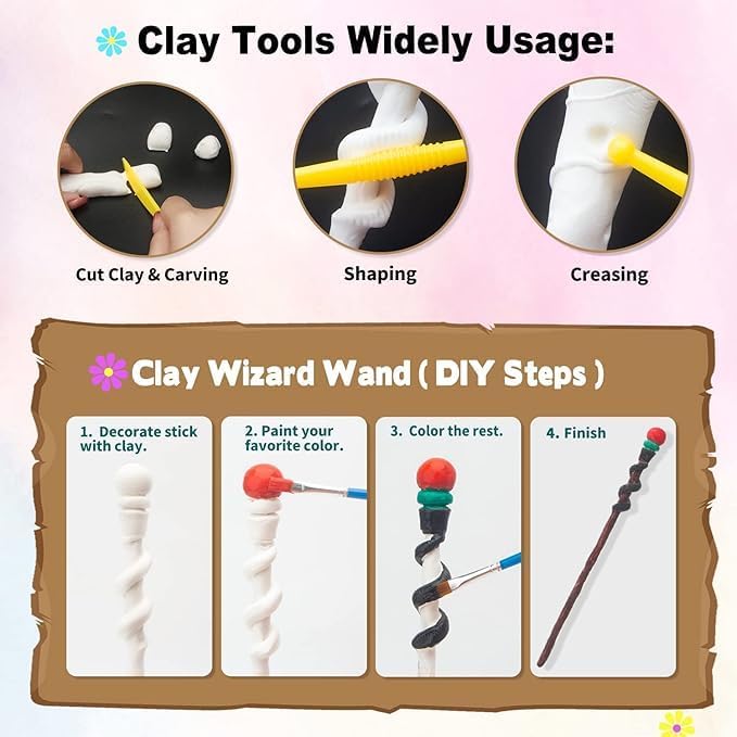 Magic Wand Making Kit - 63 PCS Art Craft Set for Kids